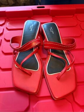 rag & bone Red Strappy Square-Toe Sandals